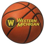Fanmats 662 Western Michigan Broncos Basketball Shaped Rug - 27In. Diameter Basketball Design Sports Fan Accent Rug
