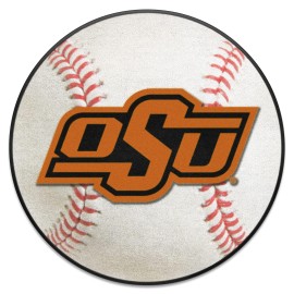 Fanmats 4134 Oklahoma State Cowboys Baseball Shaped Accent Rug - 27In. Diameter