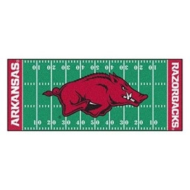 Fanmats Ncaa University Of Arkansas Razorbacks Nylon Face Football Field Runner , 30X72