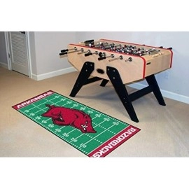 Fanmats Ncaa University Of Arkansas Razorbacks Nylon Face Football Field Runner , 30X72