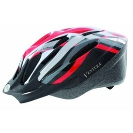 Ventura In-Mold Cycling Helmet, Red/Black/White/Silver, M (54-58 Cm) (Youth)