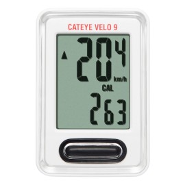 CATEYE - Velo 9 Wired Bike Computer (White)