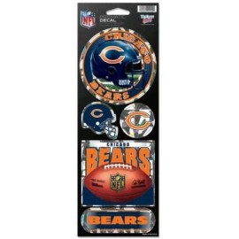 NFL Chicago Bears Prismatic Stickers, Team Color, One Size