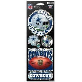 WinCraft NFL Dallas Cowboys Prismatic Stickers, Team Color, One Size