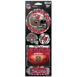 NFL Tampa Bay Buccaneers Prismatic Stickers, Team Color, One Size