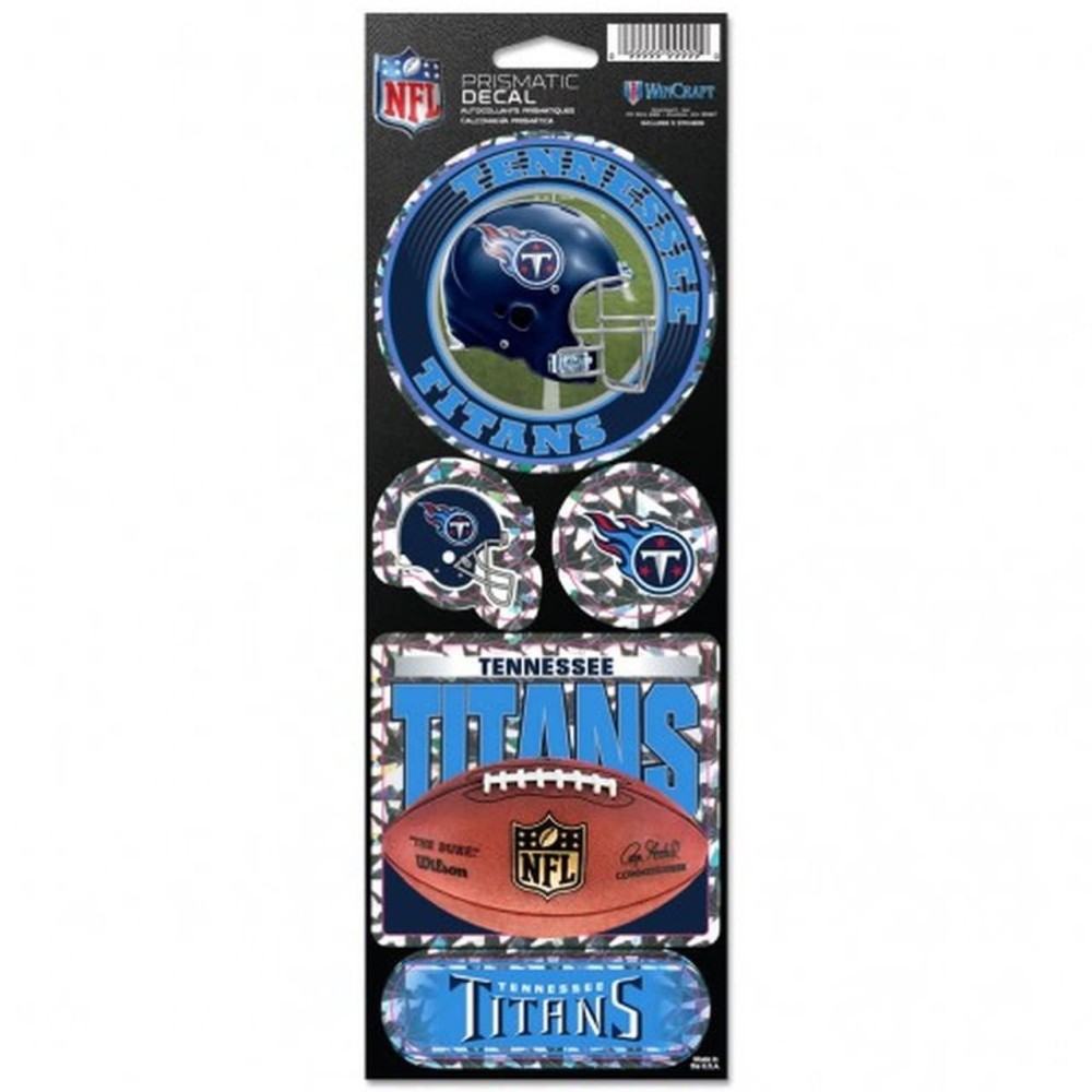 NFL Tennessee Titans Prismatic Stickers, Team Color, One Size