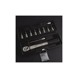 Venzo Bicycle Bike 1/4 Inch Driver - Torque Wrench Allen Key Tools Socket Set Kit 2-24Nm - Small Adjustable