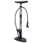 Bv Bicycle Ergonomic Floor Pump With Gauge & Clever Air Valve, 160 Psi, Reversible Presta And Schrader