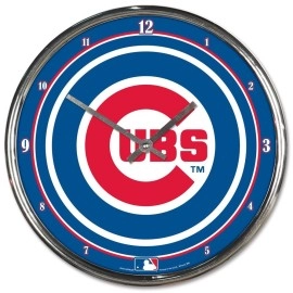 MLB Chicago Cubs Chrome Clock, 12