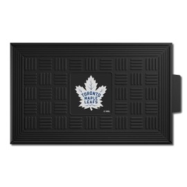 FANMATS 11468 Toronto Maple Leafs Heavy Duty Vinyl Medallion Outdoor Door Mat - 19.5in. x 31in.