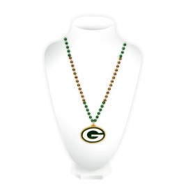 NFL Green Bay Packers Team Logo Mardi Gras Style Beads