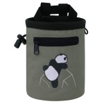 Amc Rock Climbing Panda Compact Chalk Bag With Adjustable Belt, Gray