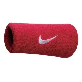 Nike Swoosh Doublewide Wristbands (Varsity Redblack, Osfm)