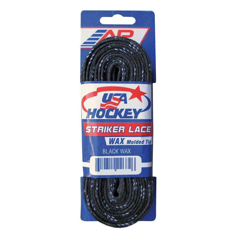 A&R Sports USA Waxed Hockey Laces, 108-Inch, Black