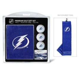 Nhl Tampa Bay Lightning Embroidered Towel Golf Balls And Tees Gift Set - Royal Blue