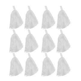 Windy City Novelties Cheerleader Pom Poms - 12 Pack (White)