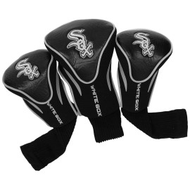 Team Golf Mlb Chicago White Sox Contour Golf Club Headcovers (3 Count), Numbered 1, 3, & X, Fits Oversized Drivers, Utility, Rescue & Fairway Clubs, Velour Lined For Extra Club Protection