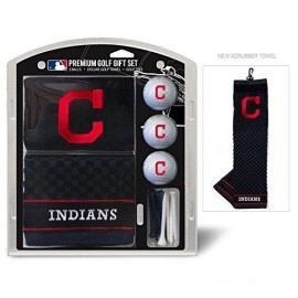 Team Golf Mlb Cleveland Indiansembroidered Towel Gift Set