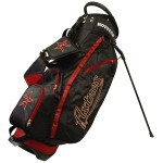 Team Golf Mlb Houston Astros Fairway Golf Stand Bag, Lightweight, 14-Way Top, Spring Action Stand, Insulated Cooler Pocket, Padded Strap, Umbrella Holder & Removable Rain Hood