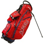 Team Golf Mlb Los Angeles Angels Fairway Golf Stand Bag, Lightweight, 14-Way Top, Spring Action Stand, Insulated Cooler Pocket, Padded Strap, Umbrella Holder & Removable Rain Hood