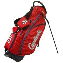 Team Golf MLB St Louis Cardinals Fairway Golf Stand Bag, Lightweight, 14-way Top, Spring Action Stand, Insulated Cooler Pocket, Padded Strap, Umbrella Holder & Removable Rain Hood