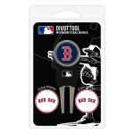 Team Golf Mlb Boston Red Sox Divot Tool With 3 Golf Ball Markers Pack, Markers Are Removable Magnetic Double-Sided Enamel,Multi Team Colors,95345