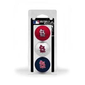 Team Golf MLB St Louis Cardinals Regulation Size Golf Balls, 3 Pack, Full Color Durable Team Imprint,Navy