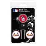 TEAM GOLF MLB St Louis Cardinals Divot Tool with 3 Golf Ball Markers Pack, Markers are Removable Magnetic Double-Sided Enamel, multi team color, one size (97545)