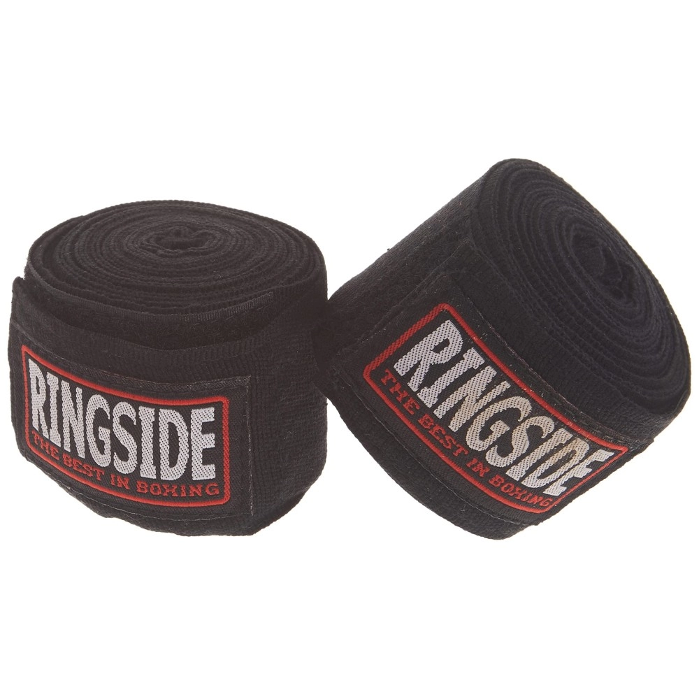 Ringside Mexican Style Boxing Hand Wraps (Pair), Black