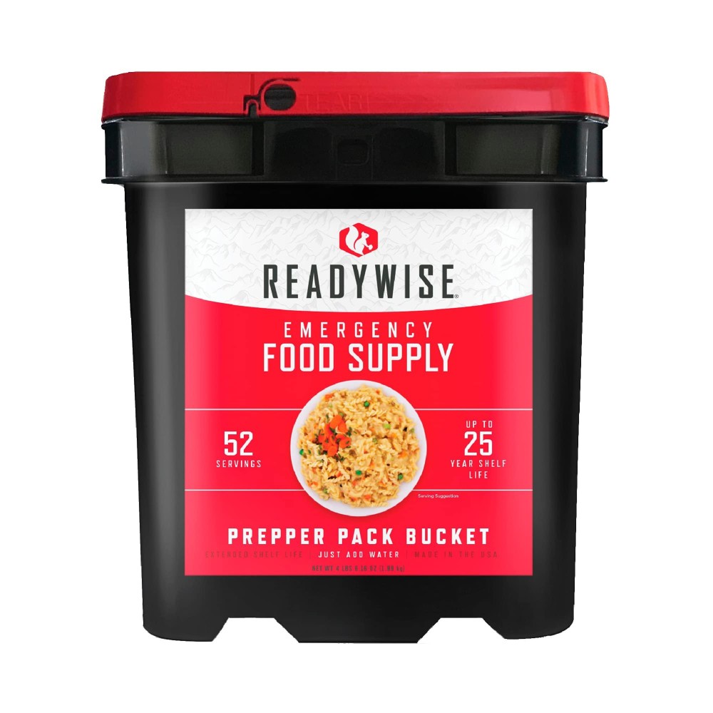 ReadyWise Emergency Food Supply, Freeze-Dried Survival-Food Disaster Kit, Camping Food, Prepper Supplies, Emergency Supplies, Breakfast, Lunch, Dinner and Drinks Variety Pack, 25-Year Shelf Life, 52 Servings