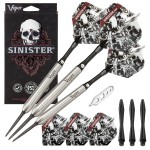 Viper by GLD Products Sinister 95% Tungsten Steel Tip Darts, 25 Grams,Silver,23-3811-25