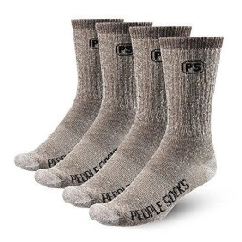 People Socks 4Pairs Brown Large Unisex Merino Wool Socks