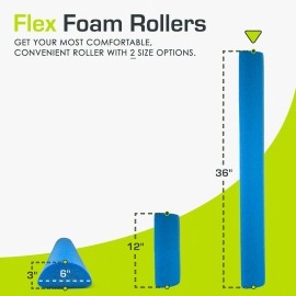 ProsourceFit Flex Foam Half-Round Rollers 36