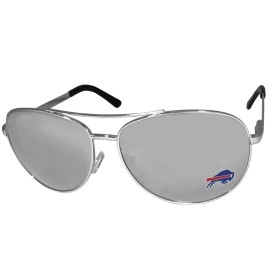 NFL Siskiyou Sports Fan Shop Buffalo Bills Aviator Sunglasses One Size Silver
