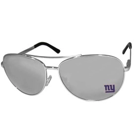 NFL Siskiyou Sports Fan Shop New York Giants Aviator Sunglasses One Size Silver