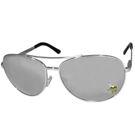 NFL Siskiyou Sports Fan Shop Minnesota Vikings Aviator Sunglasses One Size Silver