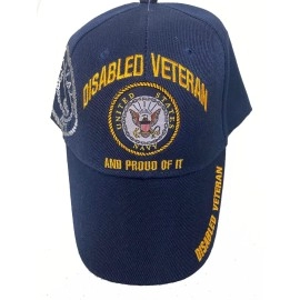 Disabled Navy Veteran Proud of IT Baseball Style Embroidered HAT USA dnv Cap