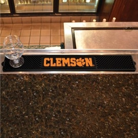 FANMATS 14034 Clemson Tigers Drink Bar Mat - 3.25in. x 24in. - Durable Dish Drying Mat, Easy Clean, Counter Mat