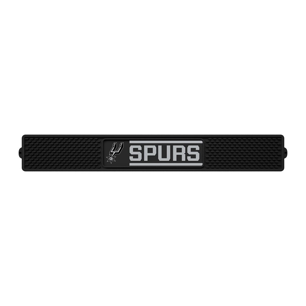 FANMATS NBA San Antonio Spurs Vinyl Drink Mat , Black , 3.25