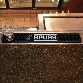 FANMATS NBA San Antonio Spurs Vinyl Drink Mat , Black , 3.25