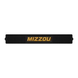 FANMATS 14101 Missouri Tigers Drink Bar Mat - 3.25in. x 24in. - Durable Dish Drying Mat, Easy Clean, Counter Mat