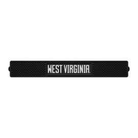 FANMATS 14013 West Virginia Mountaineers Drink Bar Mat - 3.25in. x 24in. - Durable Dish Drying Mat, Easy Clean, Counter Mat