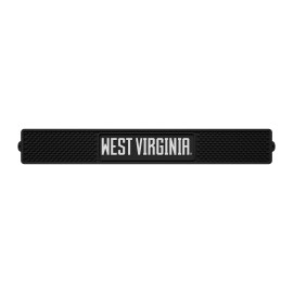 FANMATS 14013 West Virginia Mountaineers Drink Bar Mat - 3.25in. x 24in. - Durable Dish Drying Mat, Easy Clean, Counter Mat