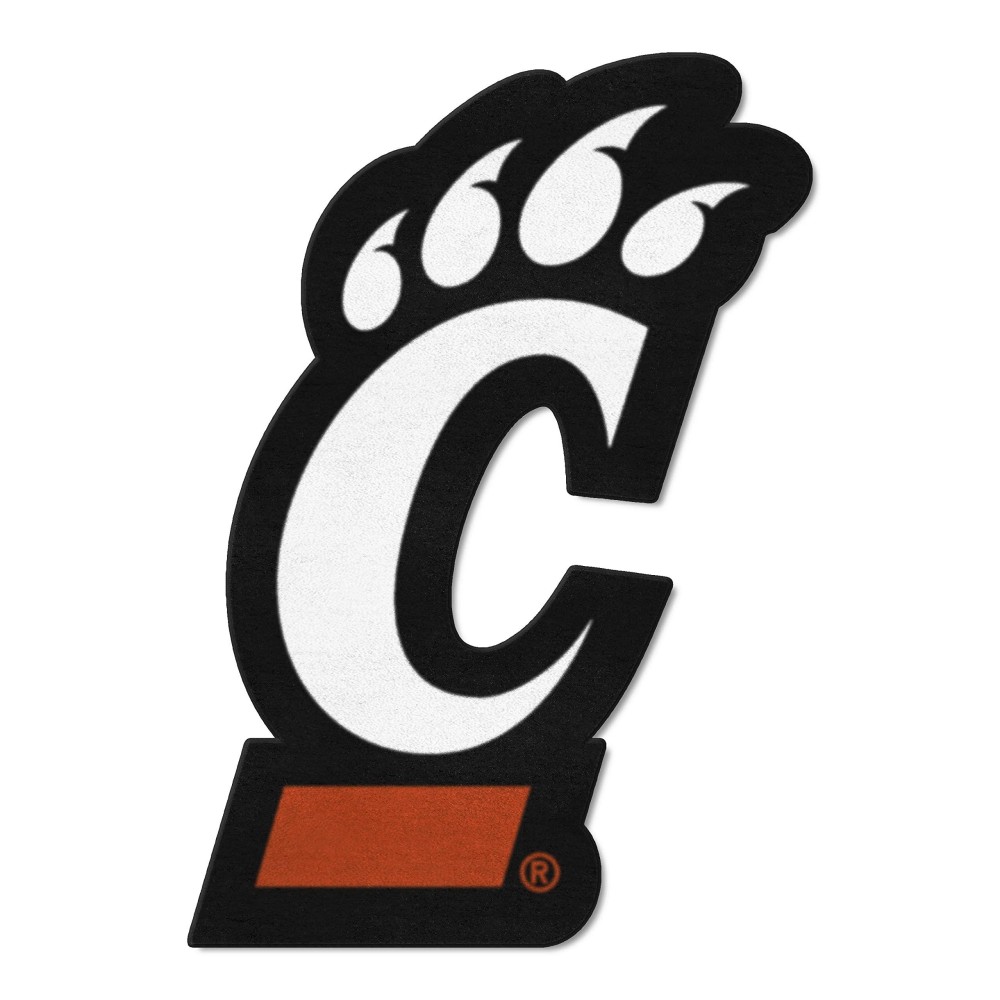 FANMATS - 13570 NCAA University of Cincinnati Bearcats Nylon Face Mascot Rug