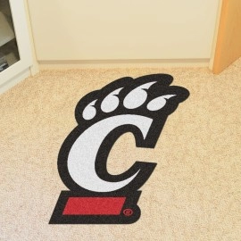 FANMATS - 13570 NCAA University of Cincinnati Bearcats Nylon Face Mascot Rug