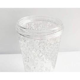 Ncaa Michigan Wolverines 16Oz Crystal Freezer Tumbler With Lid And Straw