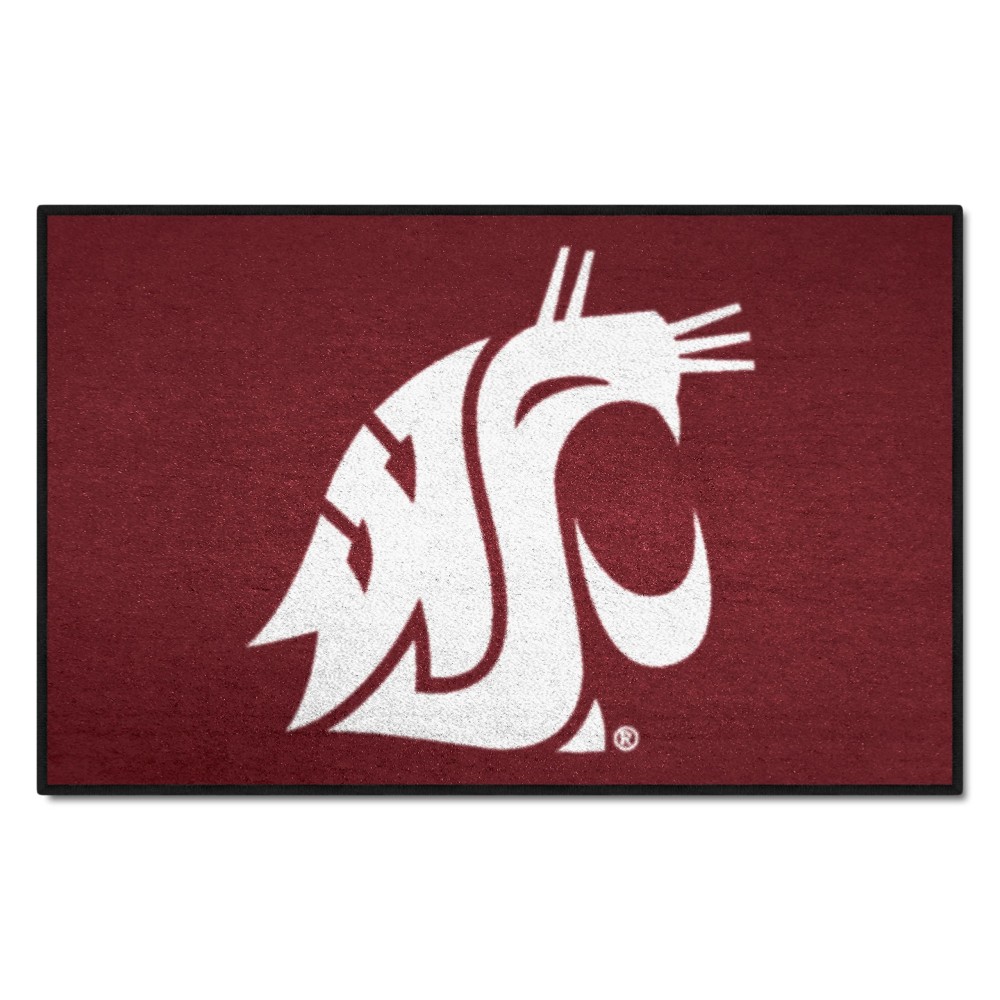 FANMATS 630 Washington State Cougars Starter Mat Accent Rug - 19in. x 30in. | Sports Fan Home Decor Rug and Tailgating Mat