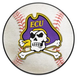 Fanmats 1304 East Carolina Pirates Baseball Shaped Accent Rug - 27In. Diameter