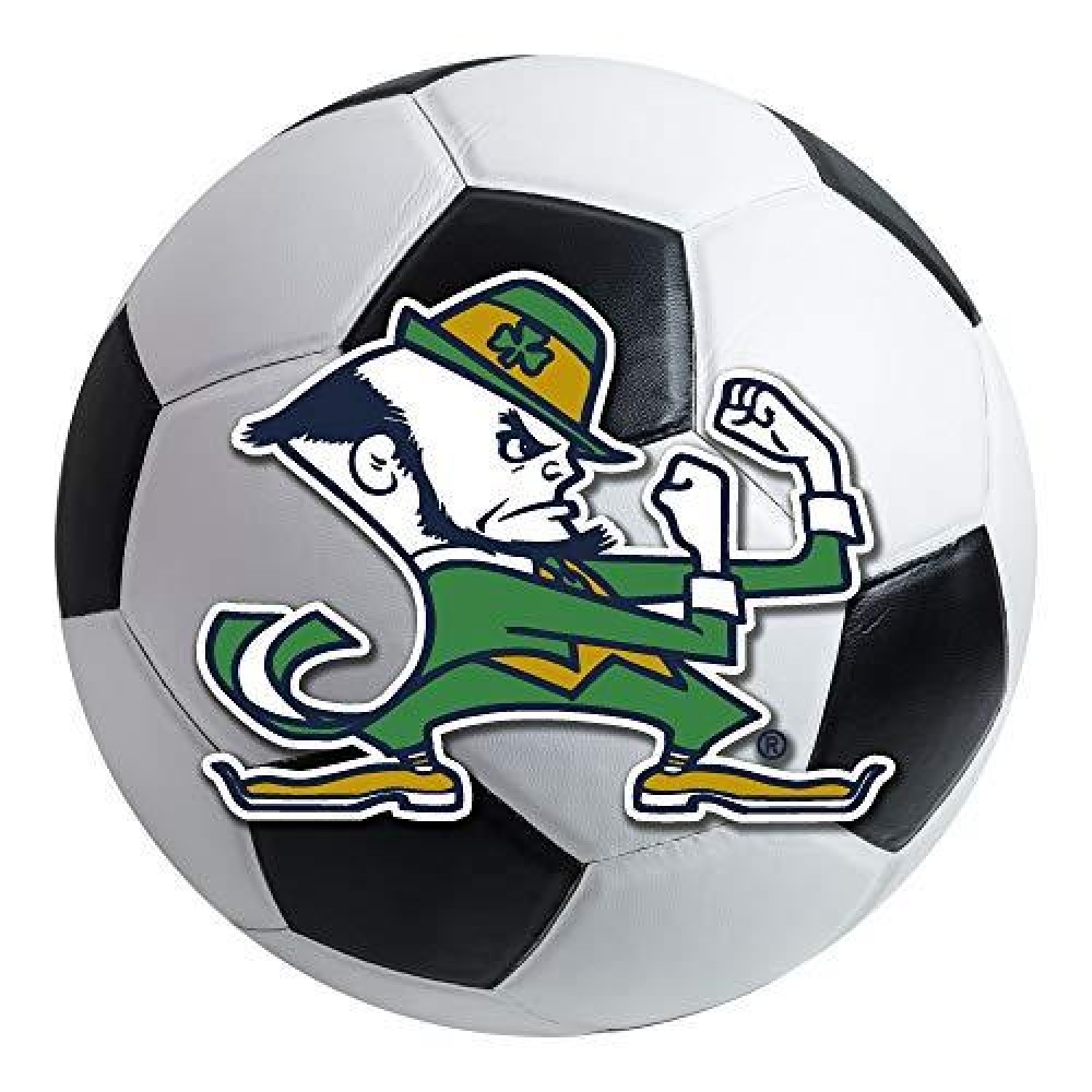 Fanmats 6064 Ncaa Notre Dame Fighting Irish Nylon Face Soccer Ball Rug