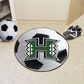 Fanmats 838 University Of Hawaii Rainbow Warriors Nylon Soccer Ball Rug